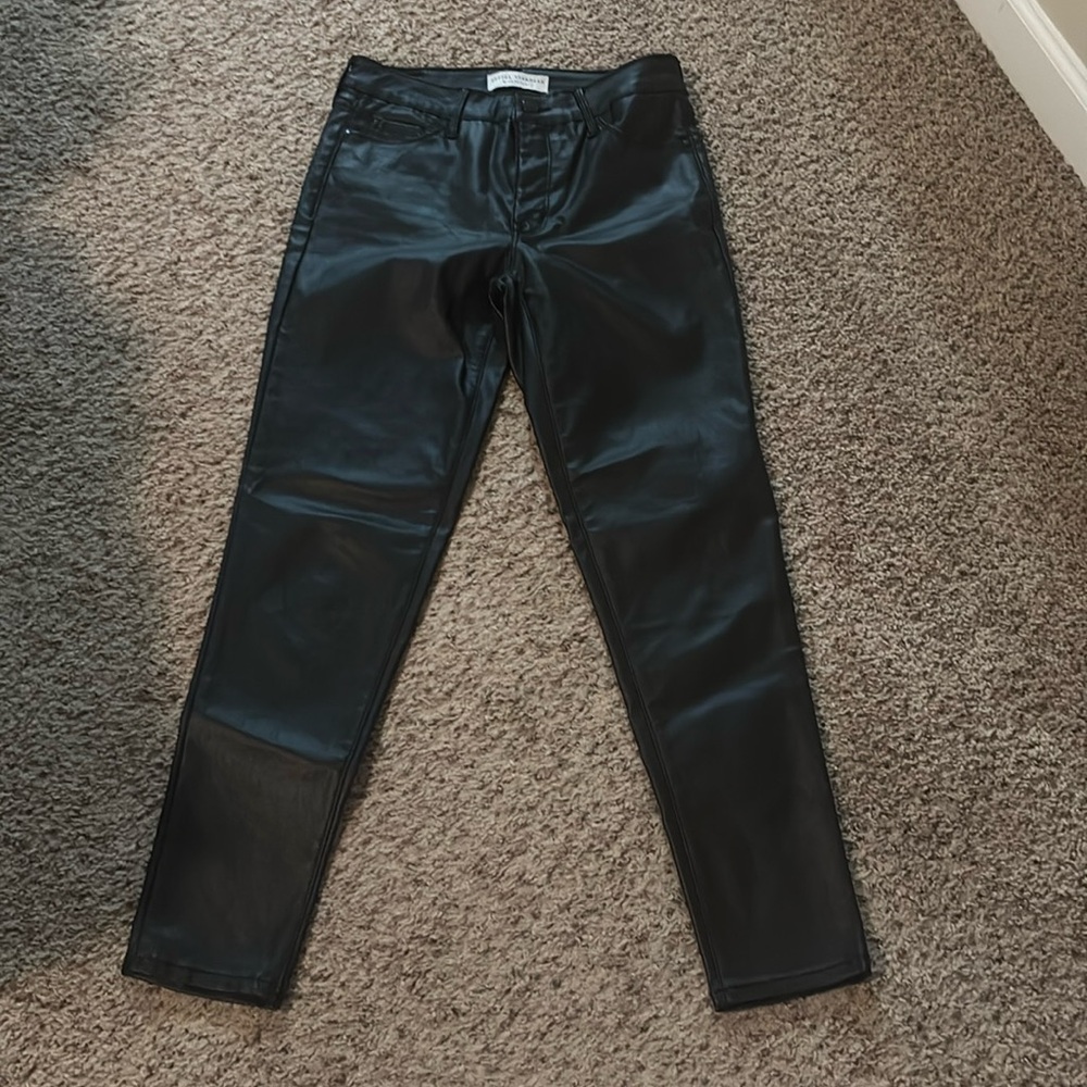 Sanctuary-Social Standard Coated Ankle Skinny Jeans in Slick Black size 4 EU =27 - Picture 4 of 7